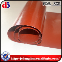 Tissu de fibre de verre revêtu de silicone rouge haute température